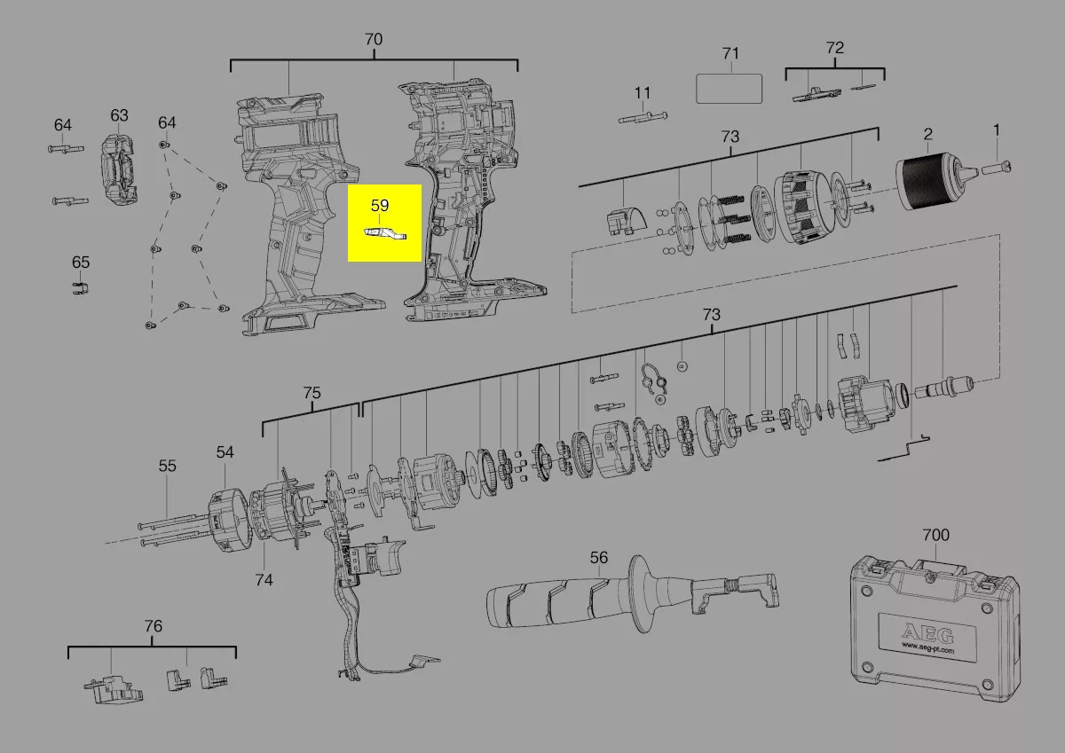 curseur inverseur réf. 4931465723 AEG